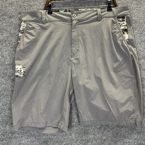 Drake Performance Fishing Shorts Mens 42 Gray Stretch Quick Dry UPF Sun Pockets